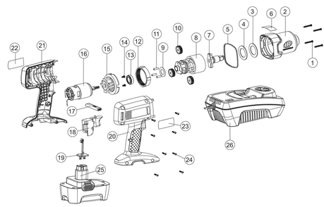 Diagram Diagram and Parts List for IR2530  Ingersoll Rand Wrench